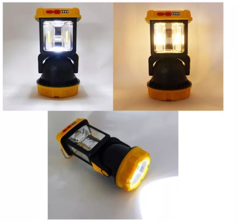 Linterna Solar 2 en 1 HW-1277 – Farol de Camping y Foco Frontal Recargable, Diseño Multifuncional