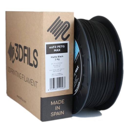 esFil PETG MAX Negro Mate 1Kg 1.75 mm