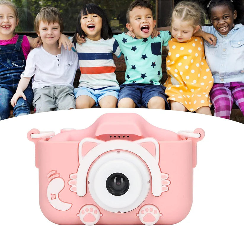 Caméra enfant 20 MP HD 2,0 pouces + carte 32 Go – Bleu et rose, compacte et ludique