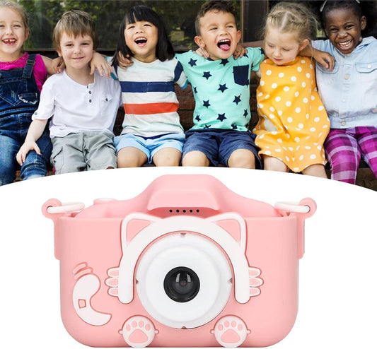 Caméra enfant 20 MP HD 2,0 pouces + carte 32 Go – Bleu et rose, compacte et ludique