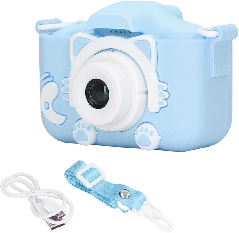 Caméra enfant 20 MP HD 2,0 pouces + carte 32 Go – Bleu et rose, compacte et ludique