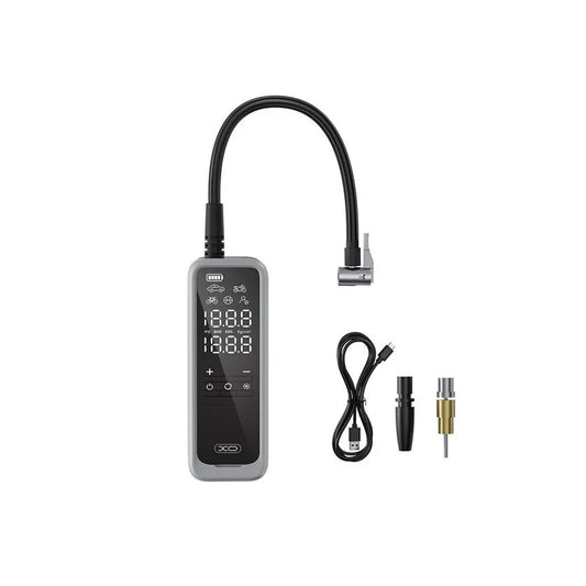 Gonfleur portable sans fil avec batterie externe de 5 000 mAh – Écran LCD et éclairage LED