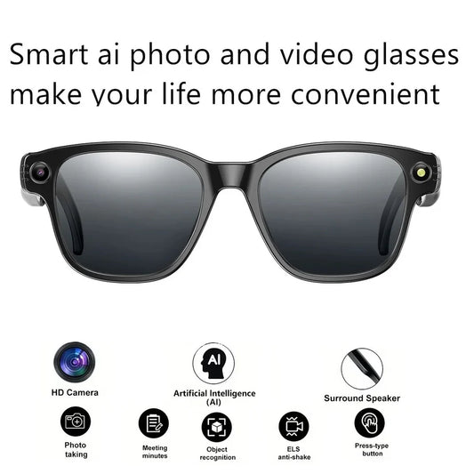 Lunettes connectées 4K Ultra HD EBOX – Caméra 8 Mpx, traduction IA et musique Bluetooth